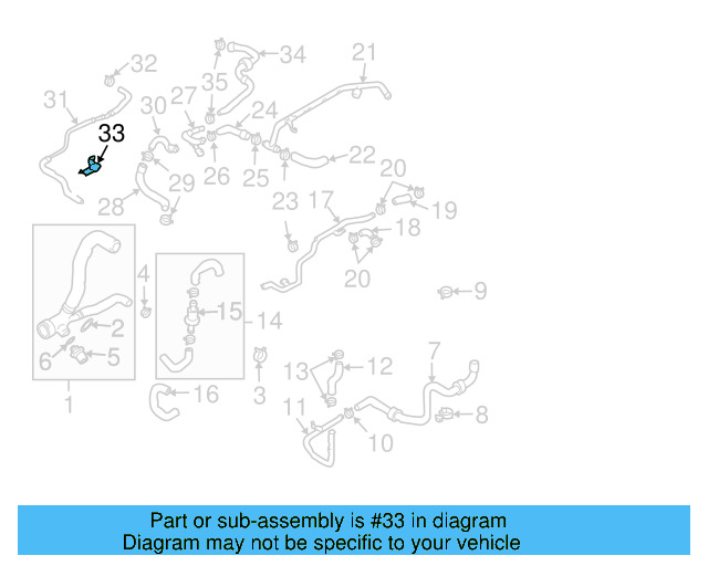Reservoir Hose Bracket 7L6-121-079-E - View 3