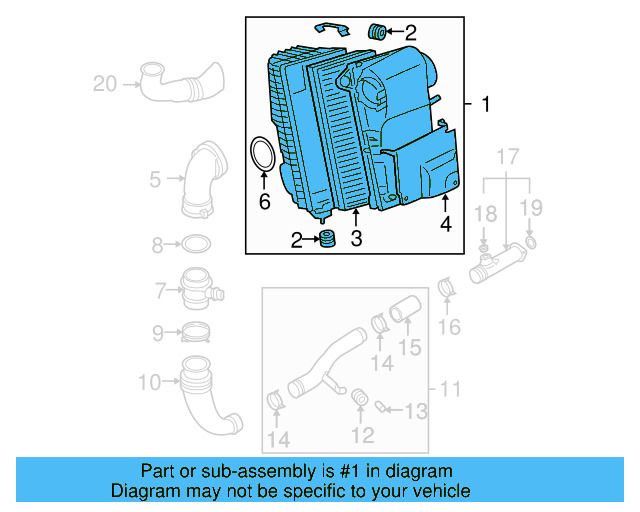 Air Cleaner Assembly 7L0-128-607 - View 3