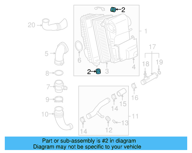 Air Cleaner Assembly Mount Kit 7L0-198-129-A - View 21