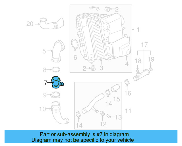 Mass Air Flow Sensor 074-906-461-B - View 5
