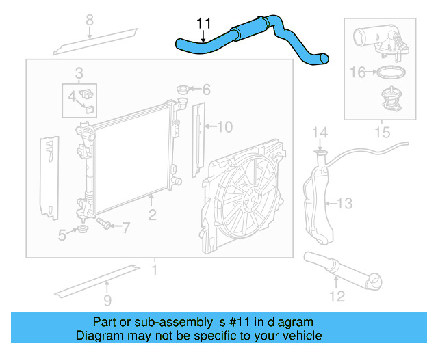 Upper Hose 7B0-121-101-C - View 2