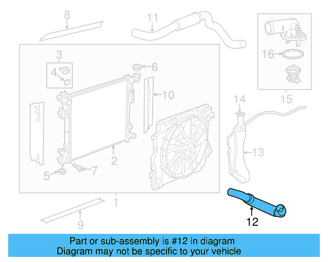 Lower Hose 7B0-121-051-D - View 3