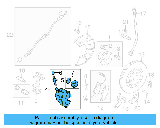 Caliper 1K0-615-123-E - View 11