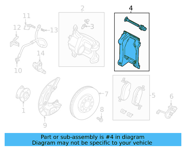 Caliper Support 1EA-615-125-B - View 4