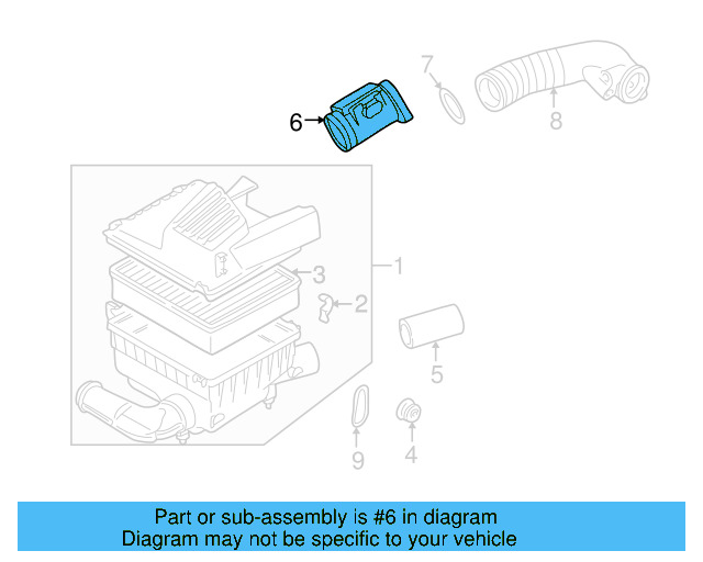 Mass Air Flow Sensor 06A-906-461-CX - View 4