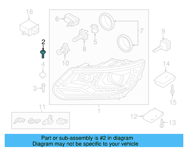 Headlamp Assembly Screw N-911-669-01 - View 4