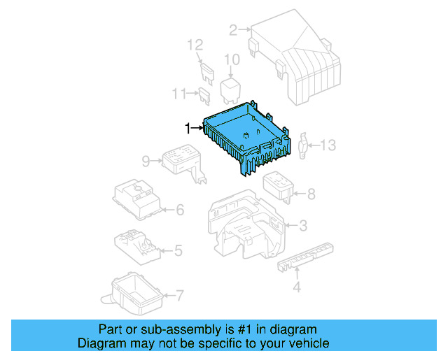 Fuse & Relay Box 1K0-937-124-K - View 10