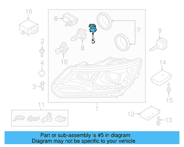 Low Beam Bulb Mount 5K0-941-109-C - View 9