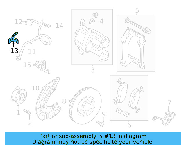 Brake Hose Lower Bracket 1EA-611-841-D - View 5