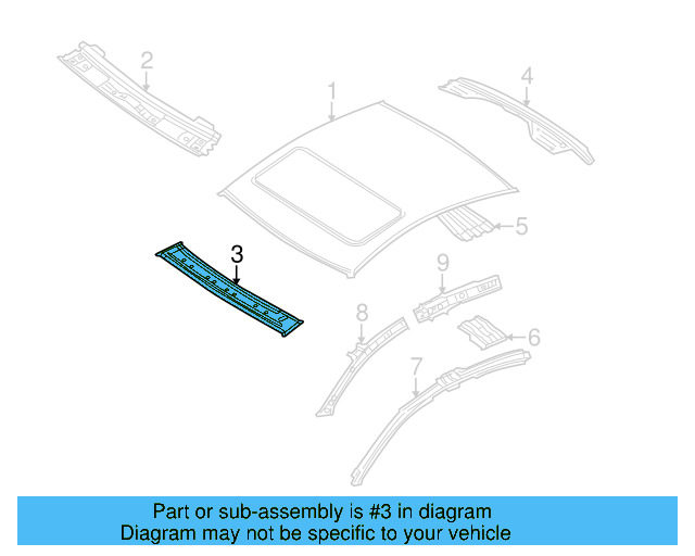Rear Header 3C8-817-163 - View 5