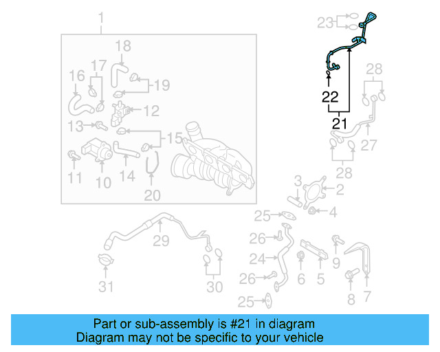 Oil Inlet Line 06J-145-778-H - View 9