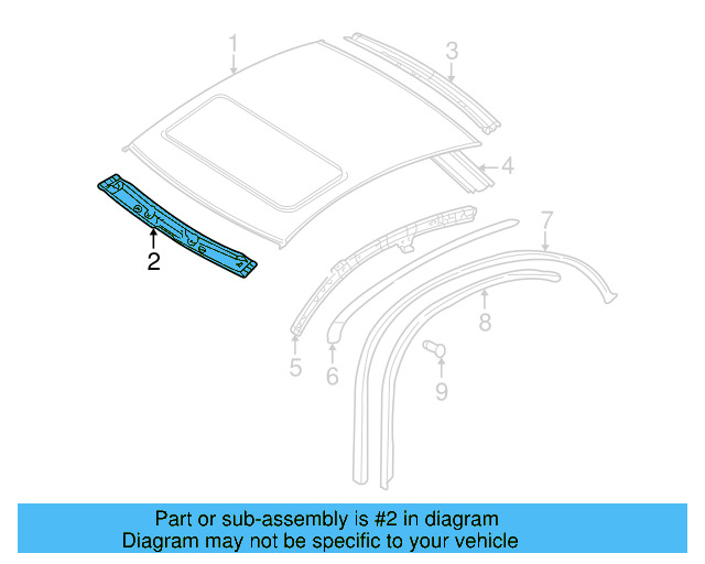 Header Panel 3B0-817-121-B - View 3