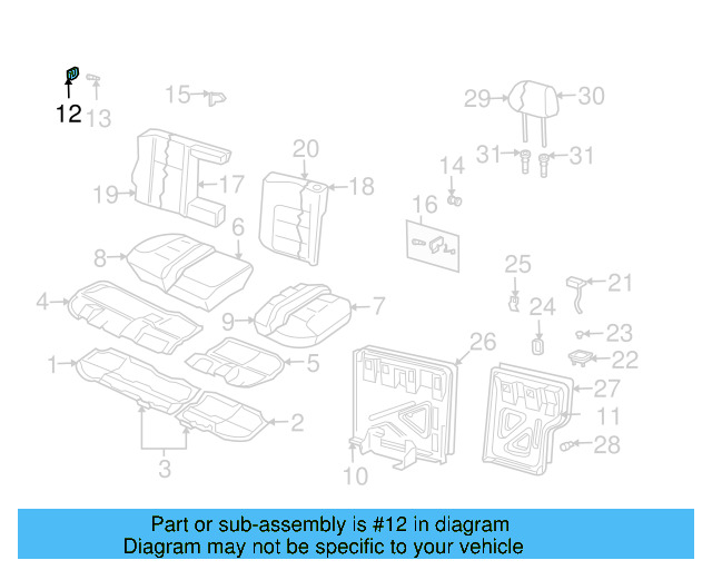 Seat Back Frame Bracket 1J0-886-162-B - View 4