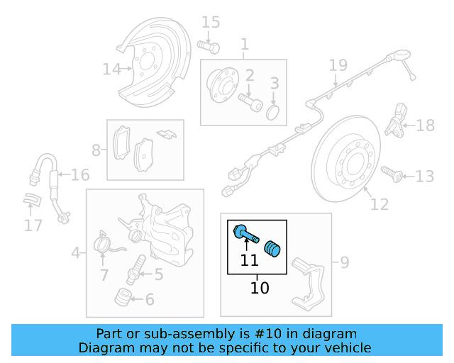 Disc Brake Caliper Pin Boot 5Q0-698-470-A - View 3