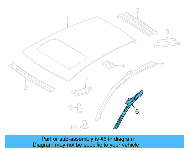 Windshield Pillar Reinforced 5C6-809-438