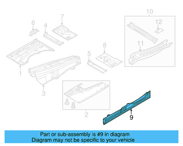 Floor Side Rail 7P0-803-751-A - View 7