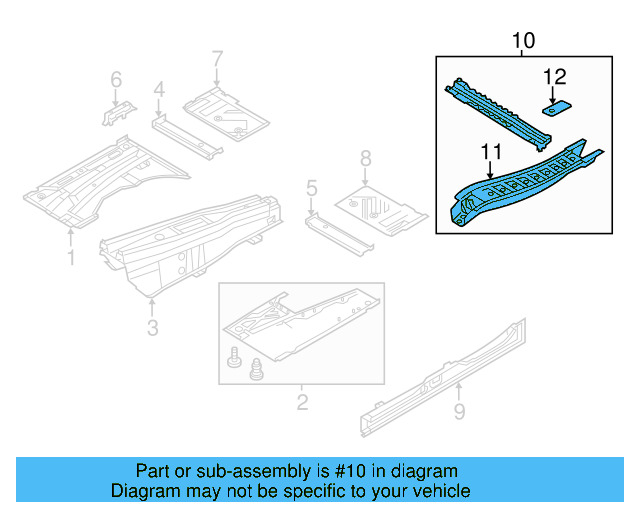 Side Member 7P0-803-020-A - View 7
