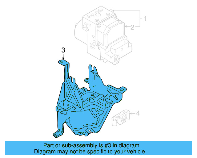 Mount Bracket 3B0614335B - View 3