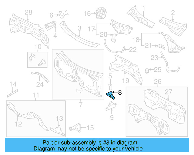 Dashboard Panel Brace 7P0-802-145 - View 3