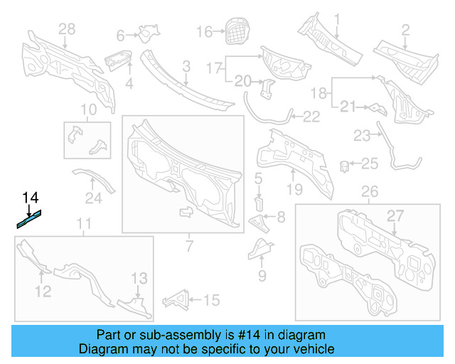 Cowl Support 7P0-804-769 - View 7