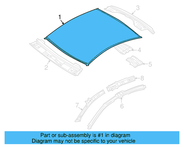 Roof Panel 3C8-817-111 - View 4
