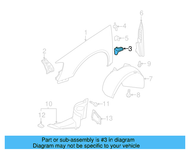 Fender Lower Bracket 3C0-810-333 - View 6