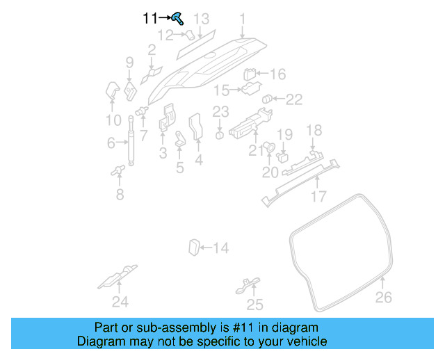 Wheel Opening Molding Grommet 3C0-853-586 - View 31