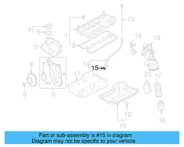 Engine Oil Dipstick Tube O 034-115-427-B - View 14