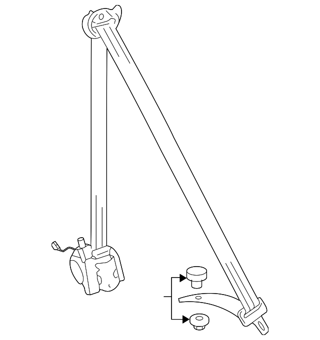 Seat Belt Assembly 3C1-857-705-R-RAA - View 2