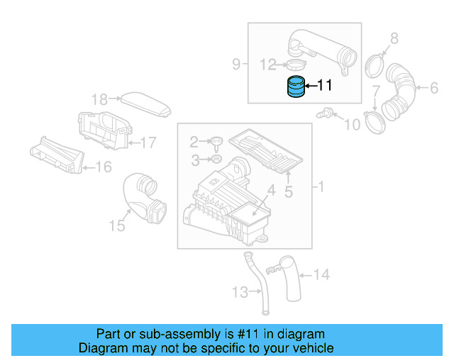 Engine Air Intake Hose 1K0-129-627-C - View 41