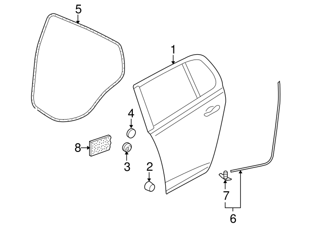 Door Shell Bumper 1K8-837-529