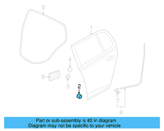 Door Shell Bumper 1K8-837-529 - View 10