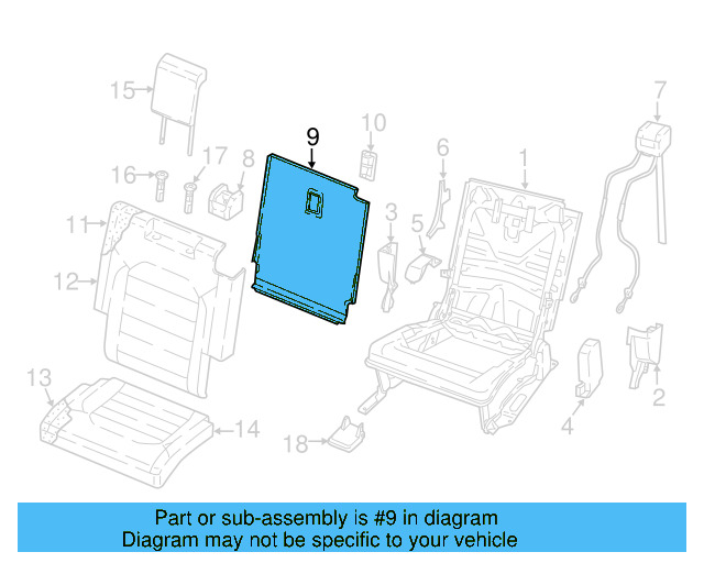 Rear Panel Trim 3CN-888-751-A-JB1 - View 4