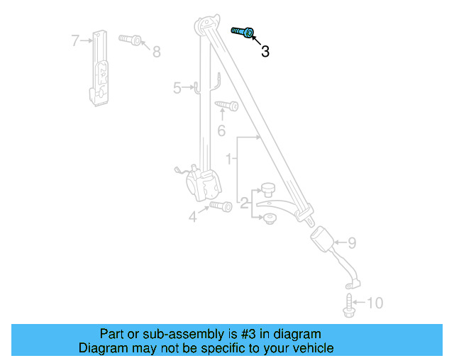 Retractor Assembly Upper Bolt N-989-243-01 - View 8