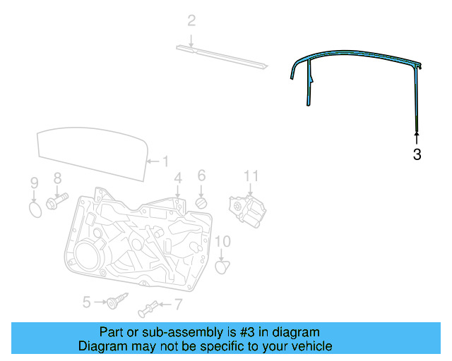 Window Channel 5K4-837-431-C-5AP