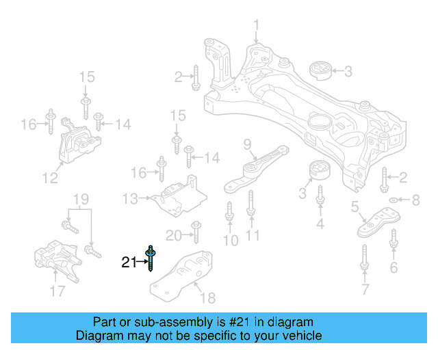 Lower Trans Mount Mount Bolt N-106-997-01