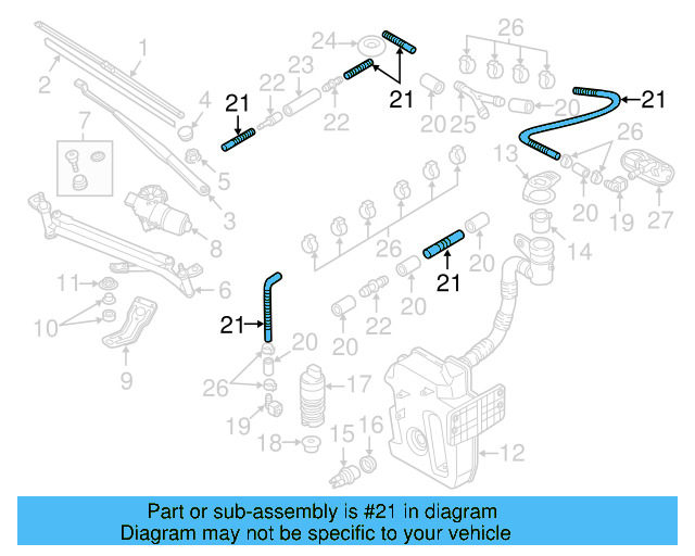 Hose 2D0-955-962 - View 84