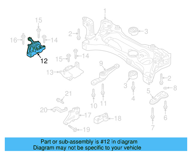 Motor Mount 5Q0-199-262-BJ - View 6