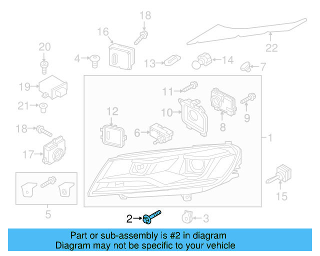 Headlamp Assembly Mount Bolt N-104-422-04 - View 20