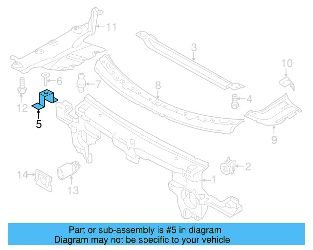 Radiator Support Bracket 7P6-805-364 - View 3