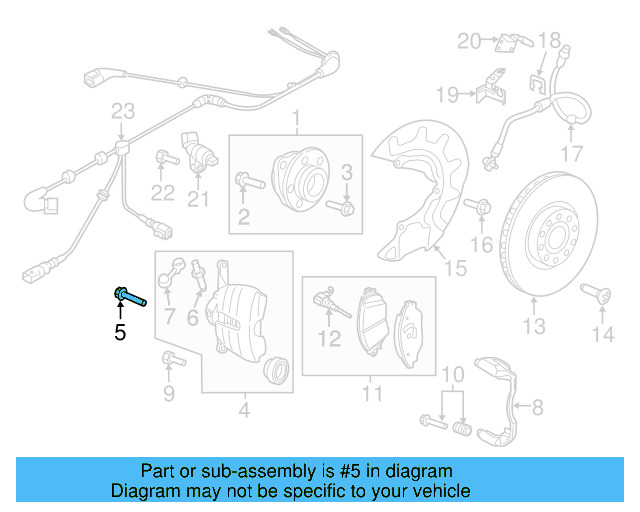 Disc Brake Caliper Bracket Mounting Bolt N-910-849-01 - View 4