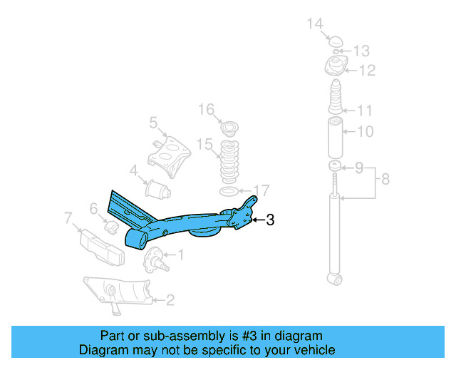 Axle Beam 1J0-500-051-J - View 6