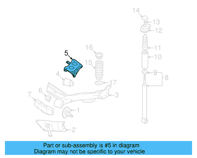 Axle Beam Bracket 1J0-501-546-C - View 9