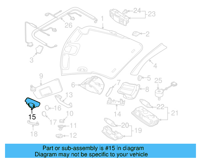 Sunshade 1C0-857-609-D-3PT - View 4
