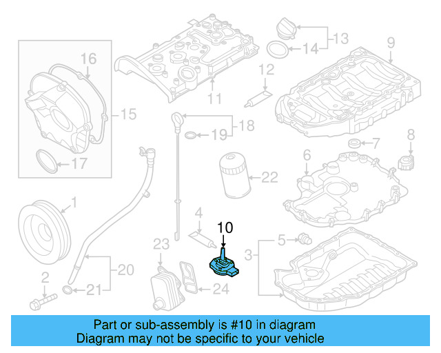 Oil Level Sensor 06E-907-660 - View 6
