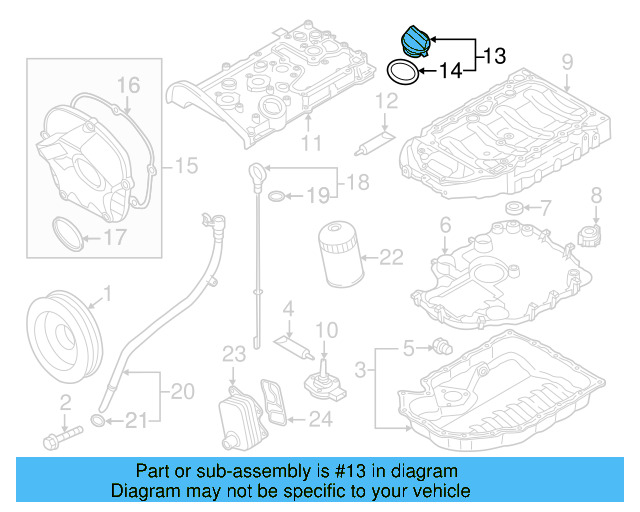 Filler Cap 06B-103-485-E - View 13
