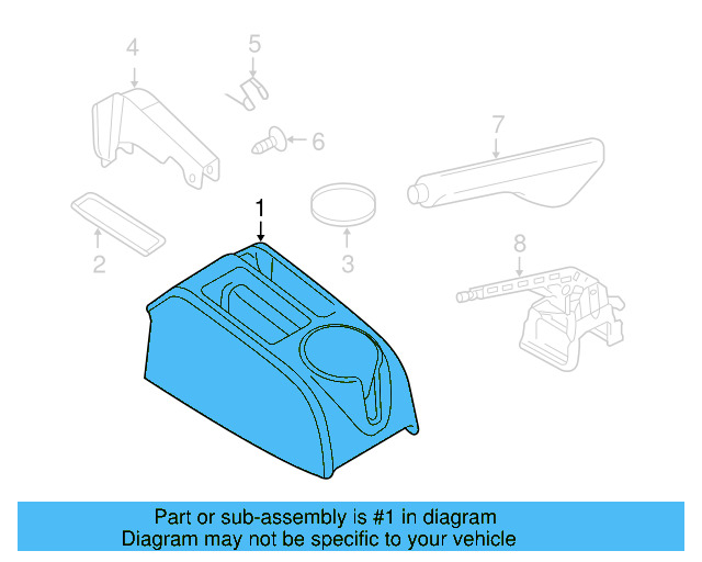 Rear Console 1K0-863-323-P-82V - View 6
