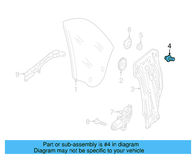 Window Regulator Stud WHT-005-165 - View 3