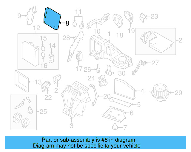 Heater Core 1K0-819-031-D - View 24