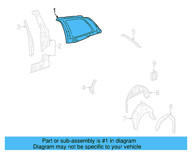 Upper Panel 1J3809404H - View 3
